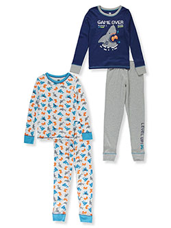 Boys' 4-Piece Mix-And-Match Pajamas Set by Only Boys in Gray/multi