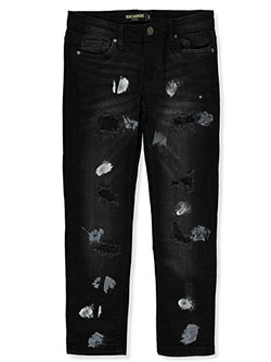 Boys' Paint Splatter Jeans by Road Narrows in Black
