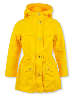 Silver Snap Twill Hooded Jacket by Urban Republic in Yellow