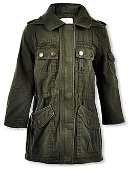 Denim Coat with Removable Hood by Urban Republic in Olive - $28.00