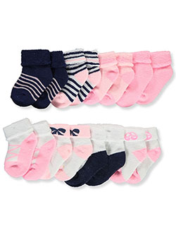 8-Pack Folded Cuff Bootie Socks by Bon Domir in Multi