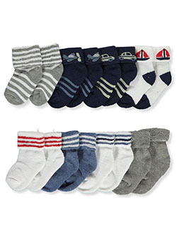 8-Pack Folded Cuff Bootie Socks by Bon Domir in Multi, Infants
