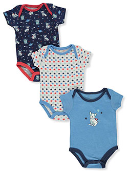 Baby Boys' 3-Pack Bodysuits by Baby Elements in Light blue