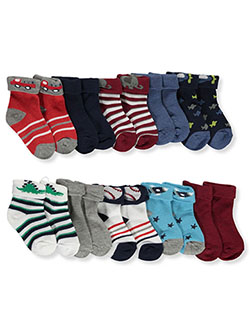 Boys' 10-Pack Roll Cuff Socks by Zak & Zoey in Blue/multi