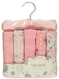 6-Piece Receiving Blankets Gift Set by Baby Elements in Pink