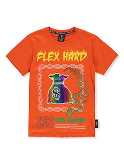 Boys' Flex T-Shirt by Switch in black and orange, Boys Fashion
