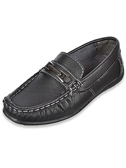 Boys' Metal Accent Loafer Shoes by Josmo in black and crocodile