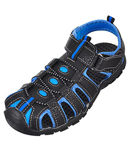 Boys' "Mountaineer" Sport Sandals by Rugged Bear in Black/blue