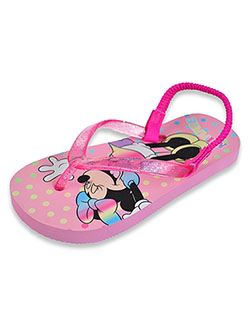 Girls' Jelly Flip Flops by Disney Minnie Mouse in Pink