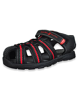 Closed Toe Sandals by Beverly Hills Polo Club in black/red and navy