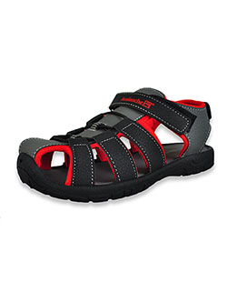 Boys' Closed Toe Rugged Sandals by Avalanche in black/red and orange/multi