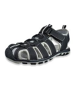 Rugged Bear Boys' Closed Toe Sandals by Josmo in black/gray and navy/orange