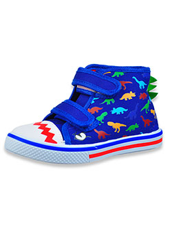 Hi-Top Canvas Dinosaurs Sneakers by Beverly Hills Polo Club in Blue/multi