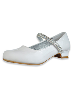 Girls' Bejeweled Strap Shoes by Josmo in White