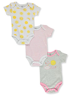 Baby Girls' 3-Pack Bodysuits by Mon Cheri Baby in Gray multi, Infants