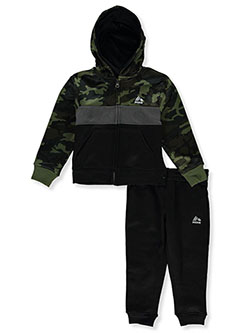 Boys' 2-Piece Joggers Set Outfit by RBX in Green camo