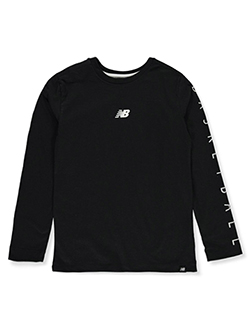 Boys' L/S T-Shirt by New Balance in black and white