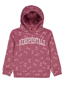 Girls' Aeropostale Bow Print Pullover Hoodie