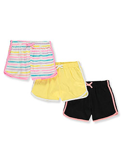 Girls' 3-Pack Varsity Shorts by Dreamstar in Yellow/multi