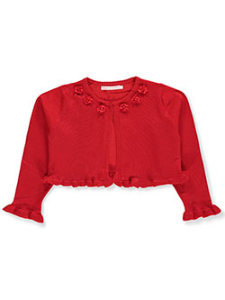 Girls' Knit Shrug by Pink Butterfly in Red