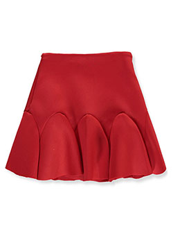 Girls' Seam Flounce Scuba Skirt by Pink Butterfly in Red - $24.00