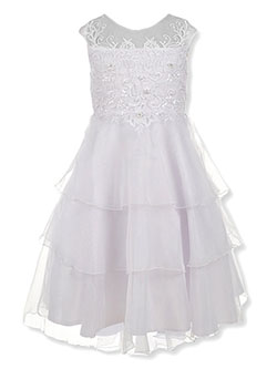 Girls' White Special Occasion Dress by Pink Butterfly in White - Special Occasion Dresses