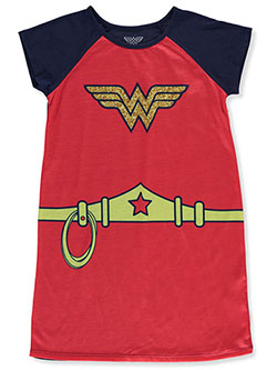 Girls' Costume Nightgown by Wonder Woman in Navy/red