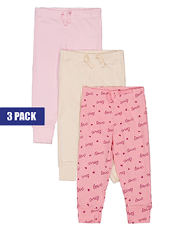 Girls' 3-Pack Cotton Pajama Pants Set