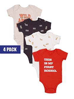 Boys' 4-Pack Short Sleeve Bodysuits Set