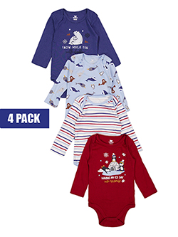 Boys' Koala 4-Pack Long-Sleeve Bodysuits Set