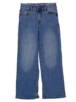 Evsie Girls' Relaxed Fit Wide-Leg Jeans