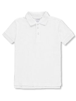 Big Boys' Pique Polo by Classic School Uniform in white and yellow