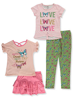 4-Piece Butterfly Love Mix-And-Match Outfit Set by Pink Velvet in Burgundy