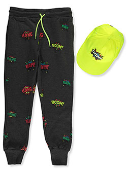 Boom Bam Joggers With Baseball Cap Set by Prime Threads in Heather charcoal