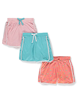 Girls' 3-Pack Varsity Shorts by Pink Velvet in Pink/multi
