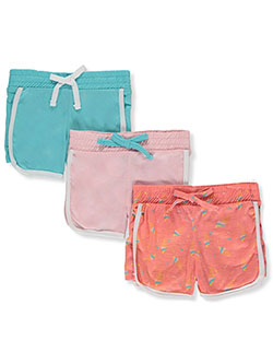 Girls' 3-Pack Varsity Shorts by Pink Velvet in Coral/multi