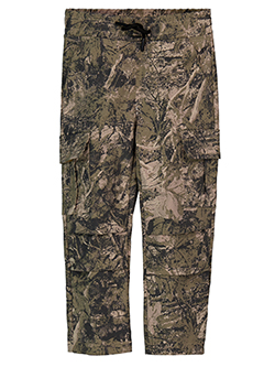 Retro Stitch Boys' Camo Cargo Pants with Drawstring Waist