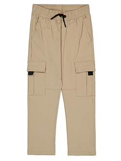 Retro Stitch Boys' Cargo Pants with Multiple Pockets