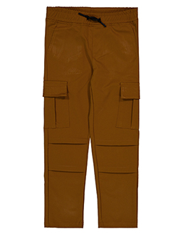 Retro Stitch Boys' Cargo Pants with Drawstring Waist