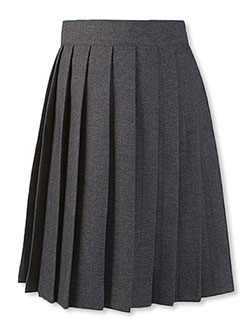 Big Girls' "Jana" Pleated Skirt by French Toast in gray and navy