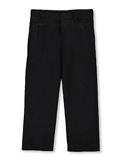 Pleated Wrinkle No More Double Knee Pants by French Toast in black, gray, khaki and navy