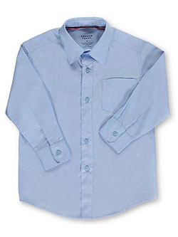 Little Boys' L/S Button-Down Shirt by French Toast in blue, white and yellow - Shirts