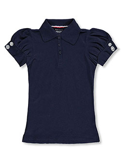 S/S Knit Polo by French Toast in blue, navy, red and white