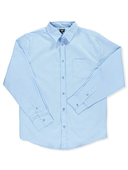 Uniforms "Classic Fit" L/S Button-Down Shirt by Lee in blue and white, School Uniforms