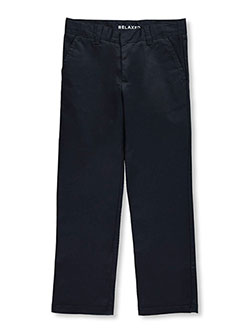 Wrinkle No More Relaxed Fit Pants by French Toast in khaki and navy