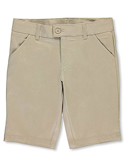 Flat Front Twill Bermuda Shorts by French Toast in khaki and navy - Shorts/Skorts