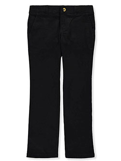 Girls' Straight Leg Pants by French Toast in black, gray, green, khaki and navy - $24.00