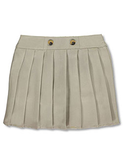 Front Button Pleated Scooter by French Toast in khaki and navy