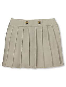 Front Button Pleated Scooter by French Toast in khaki and navy