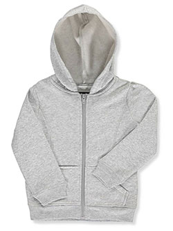Big Girls' Fleece Hoodie by French Toast in gray and navy